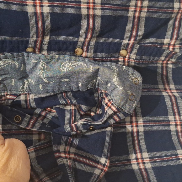 Jacks Girlfriend Bea roll tab button down shirt size S - Picture 3 of 8